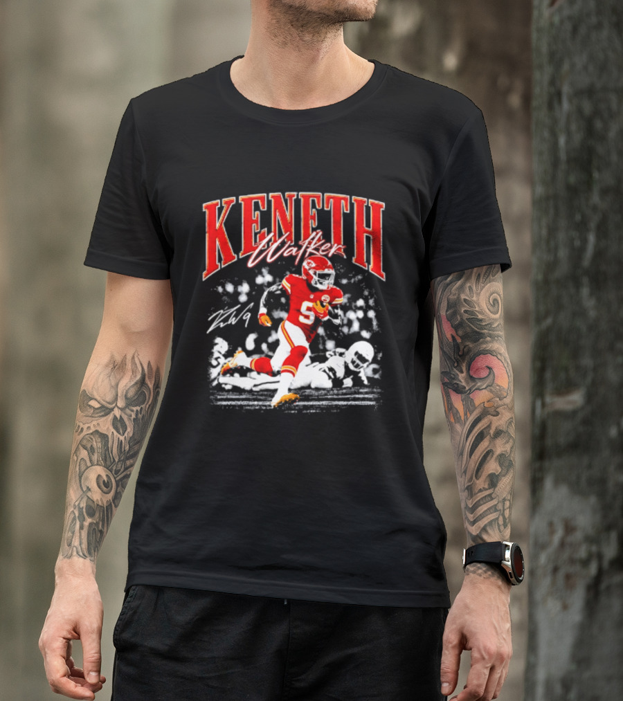 Keneth Walker Kansas City Chiefs Running Football Player T-Shirt