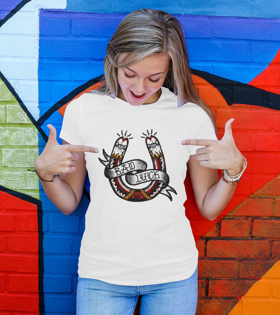 Bad Luck Horseshoe Skateboarding T-Shirt