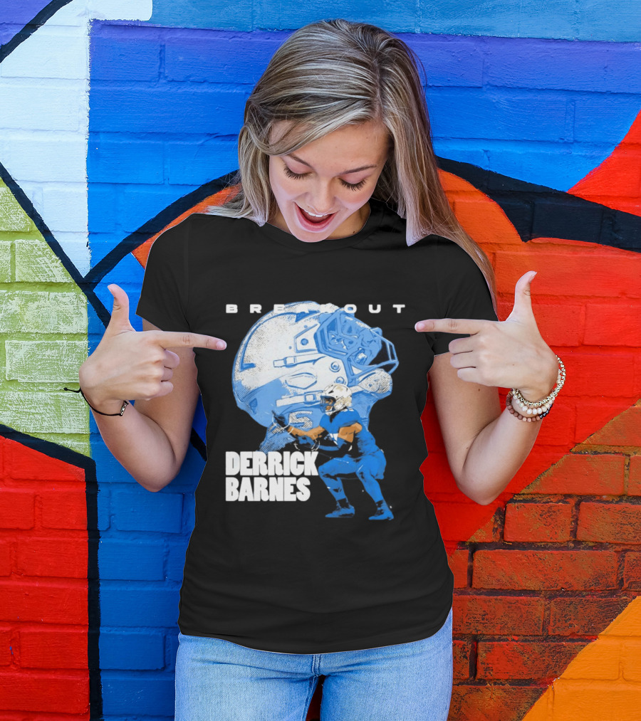 Derrick Barnes Detroit Lions Breakout Helmet T-Shirt