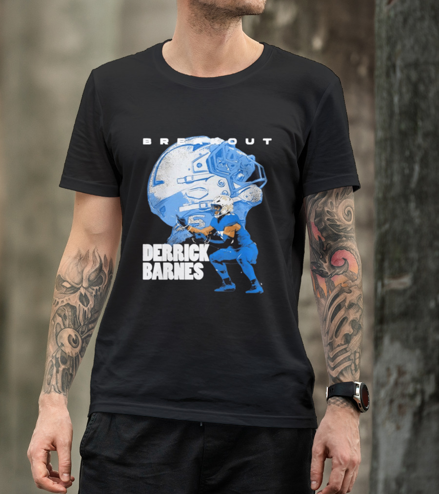 Derrick Barnes Detroit Lions Breakout Helmet T-Shirt