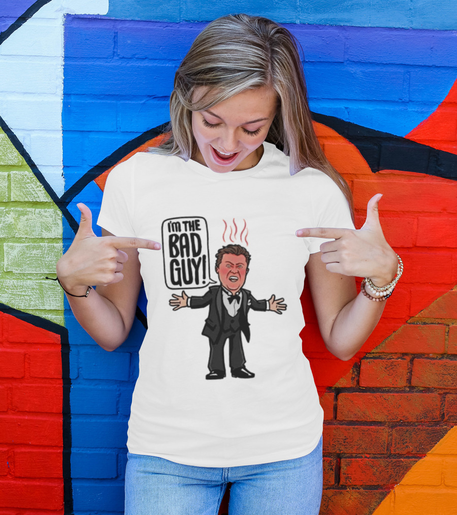 Say Hello To The Bad Guy Cartoon Flames Expression T-Shirt