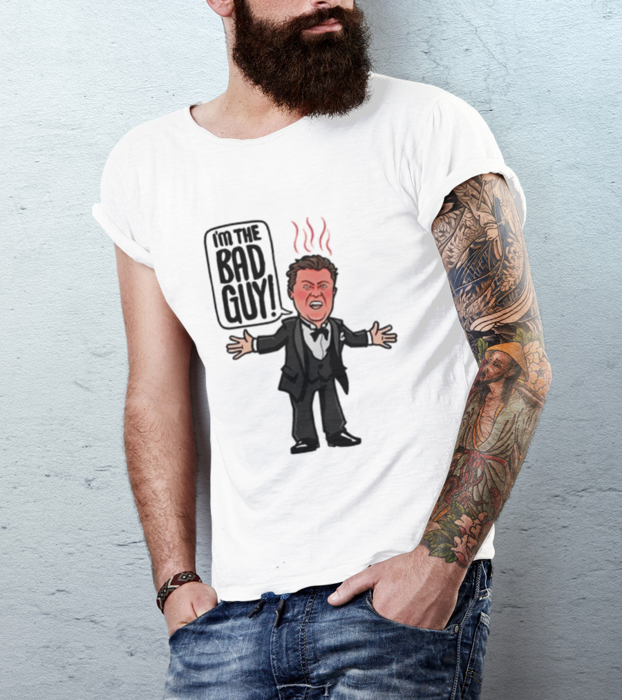 Say Hello To The Bad Guy Cartoon Flames Expression T-Shirt