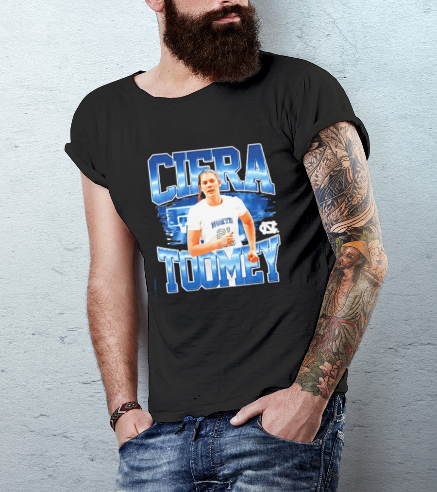 Ciera Toomey 21 North Carolina Tar Heels NCAA Women's Basketball T-Shirt