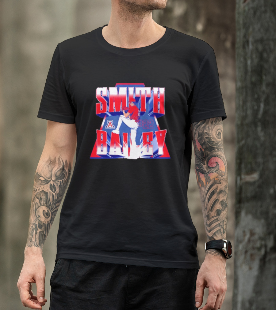 Smith Bailey 22 Arizona Wildcats NCAA Baseball Player T-Shirt