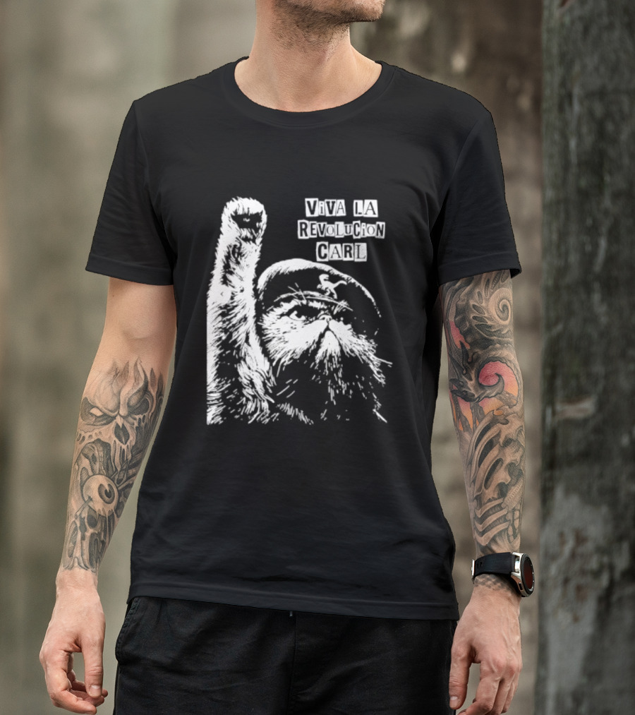 Viva La Revolucion Carl Cat Che Guevara T-Shirt