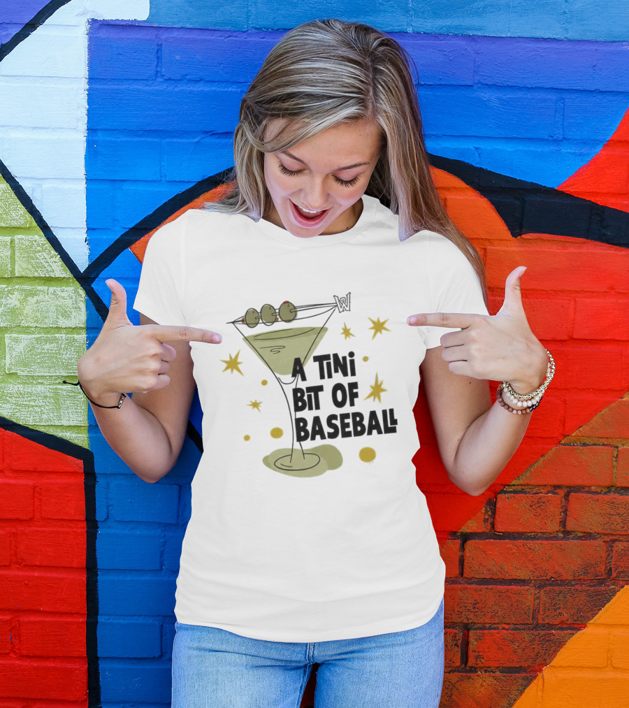 WooSox 2026 A Tini Bit Of Baseball Martini Olives Stars T-Shirt