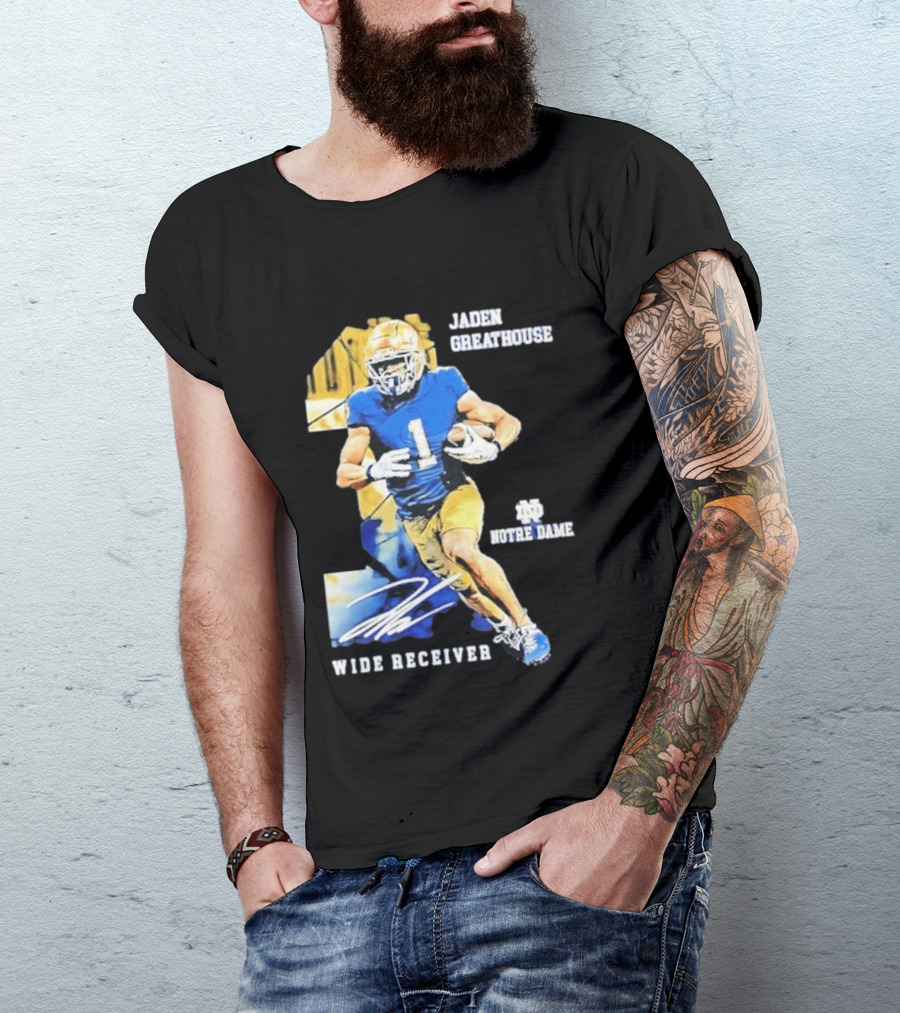 Jaden Greathouse 1 Notre Dame Wide Receiver Football Player T-Shirt