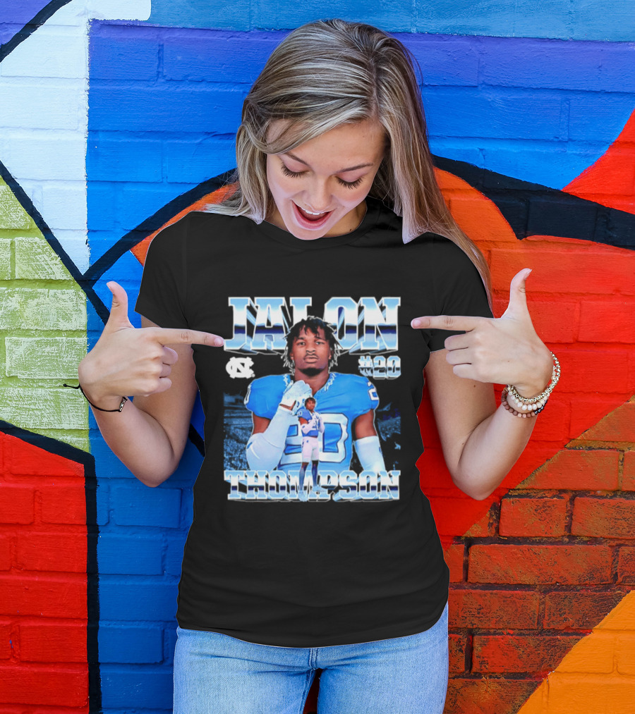 Jalon Thompson 20 North Carolina Tar Heels NCAA Football T-Shirt