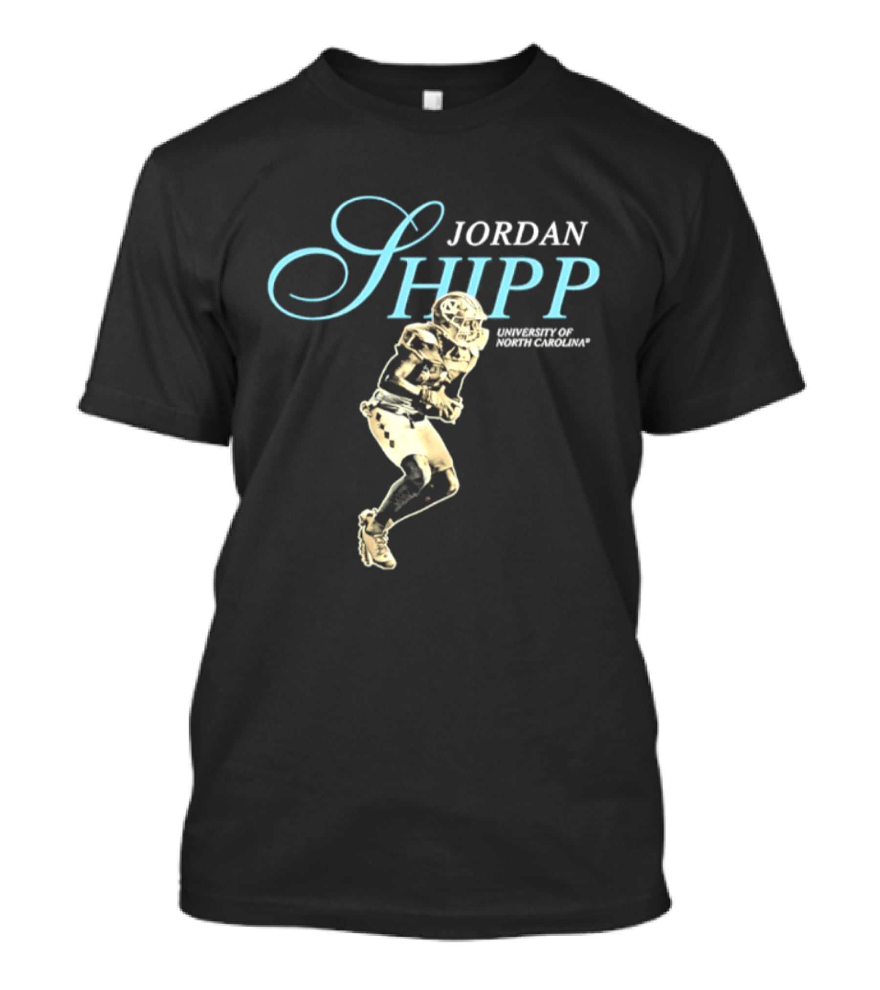 Jordan Shipp University Of North Carolina Football Player NCAA Tar Heels T-Shirt
