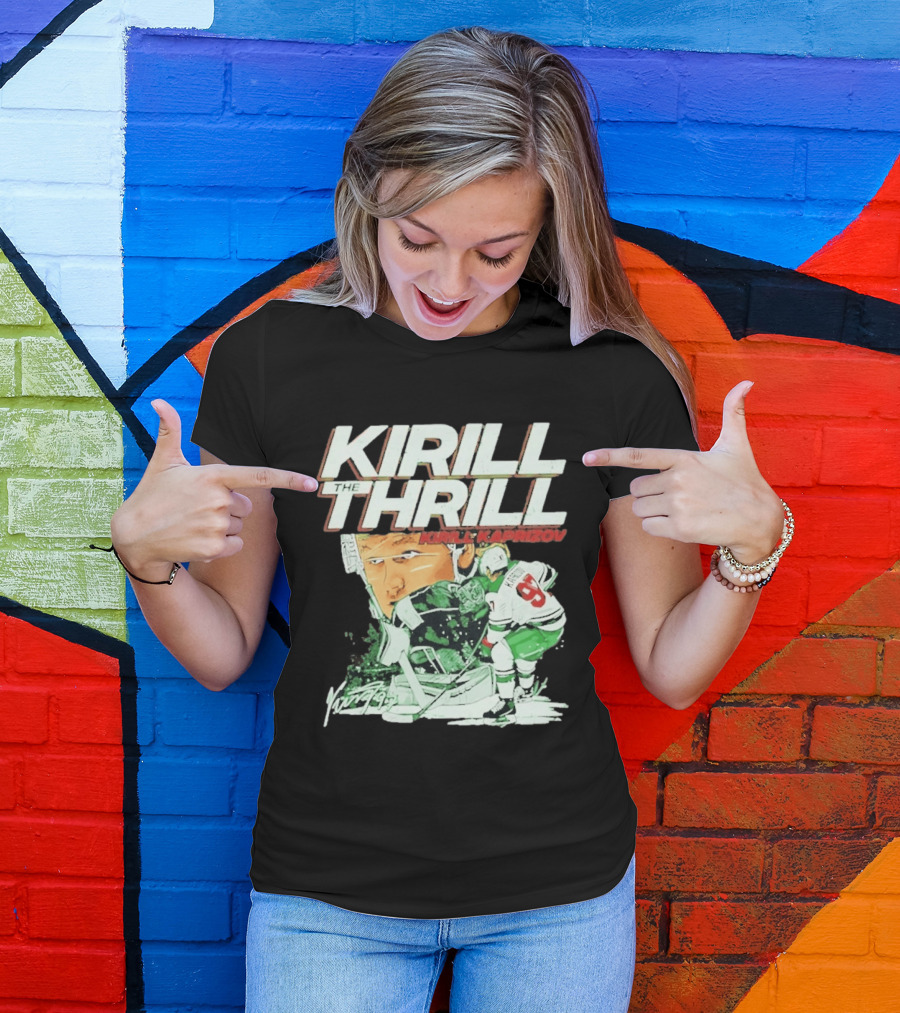 Kirill Kaprizov The Thrill Minnesota Wild Hockey Player Krill T-Shirt