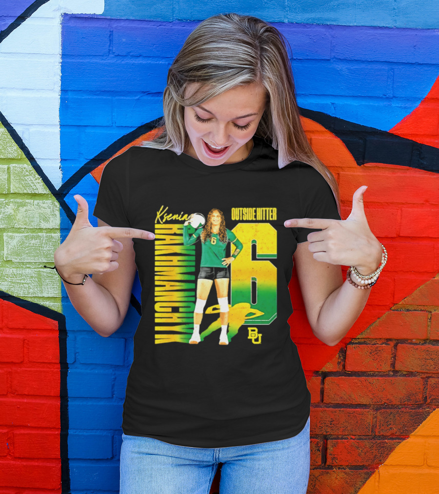 Kseniya Rakhmanchyk Outside Hitter 6 Baylor Bears Volleyball Player T-Shirt