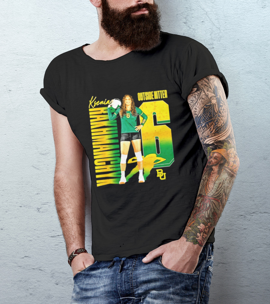 Kseniya Rakhmanchyk Outside Hitter 6 Baylor Bears Volleyball Player T-Shirt