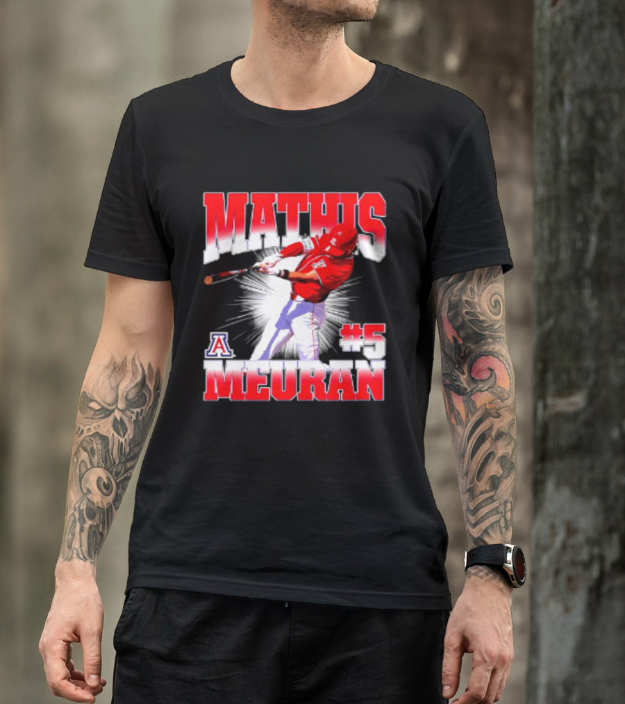 Mathis Meurant #5 Arizona Wildcats NCAA Baseball Player T-Shirt