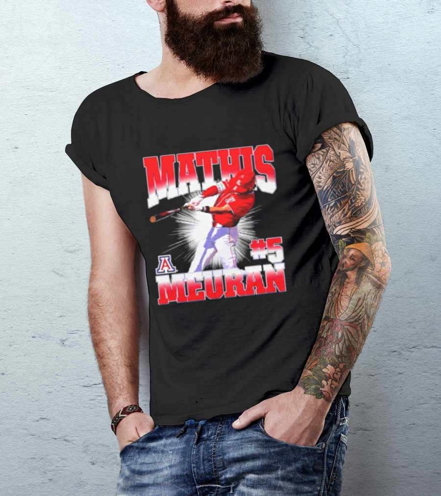 Mathis Meurant #5 Arizona Wildcats NCAA Baseball Player T-Shirt
