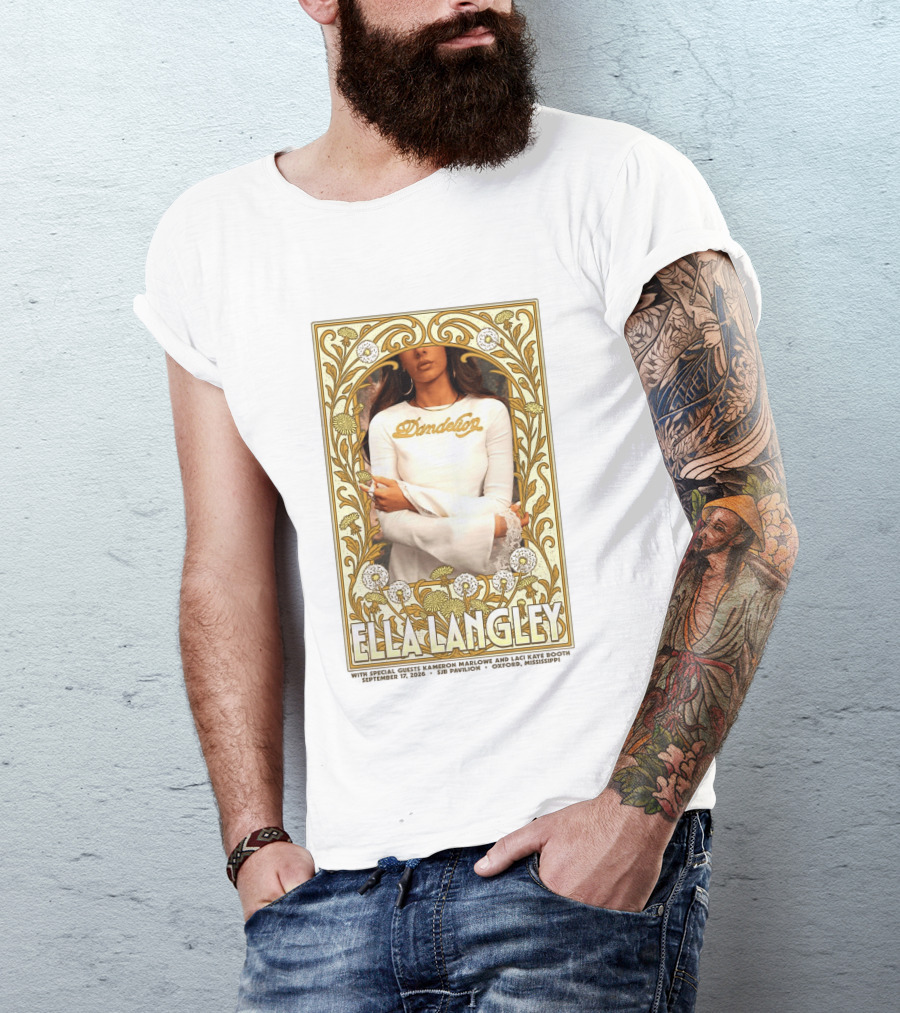 Ella Langley Dandelion Oxford Mississippi Concert September 17 2026 SJB Pavilion T-Shirt