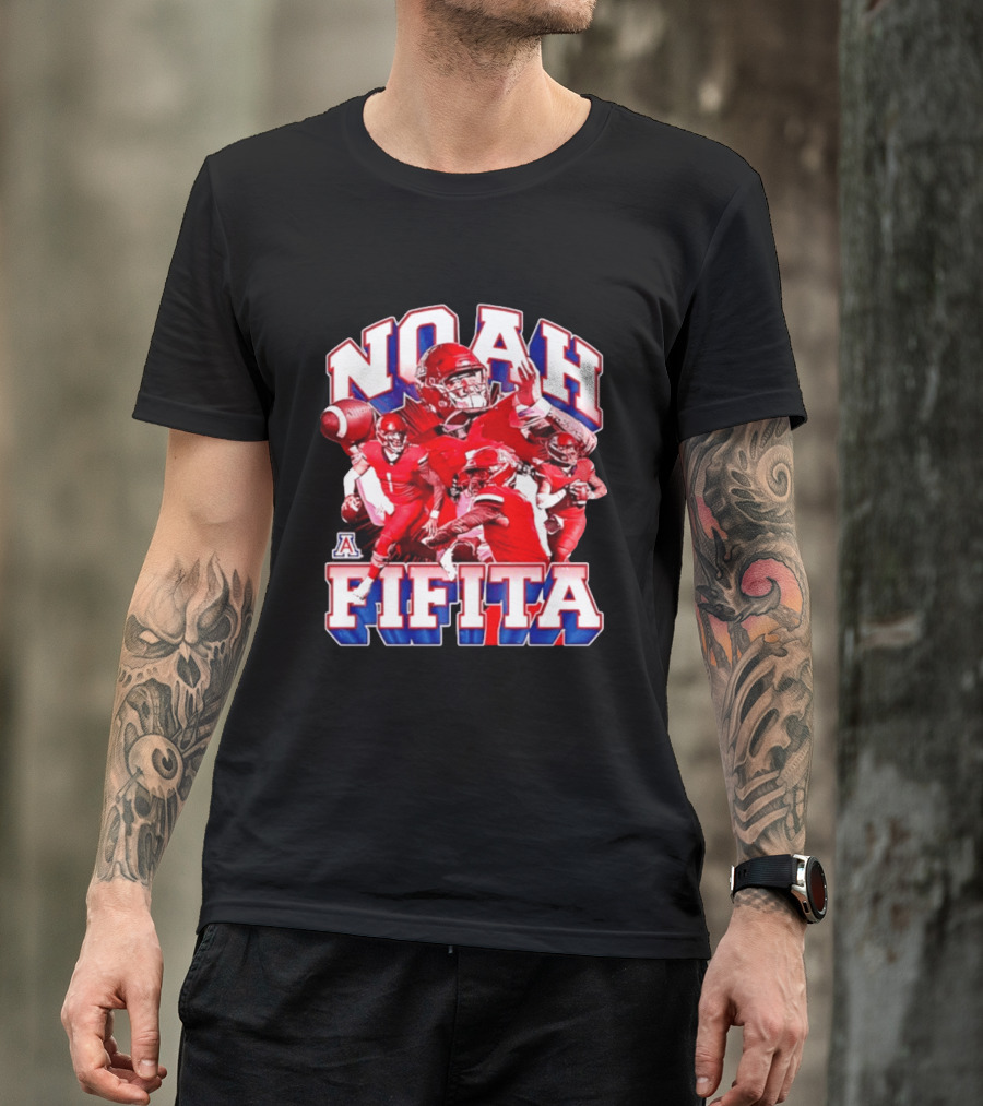 Noah Fifita 1 Arizona Wildcats NCAA Football Player Action Collage T-Shirt