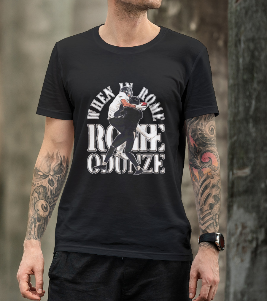 When In Rome Odunze Chicago Bears Football Sports Fan Gear T-Shirt