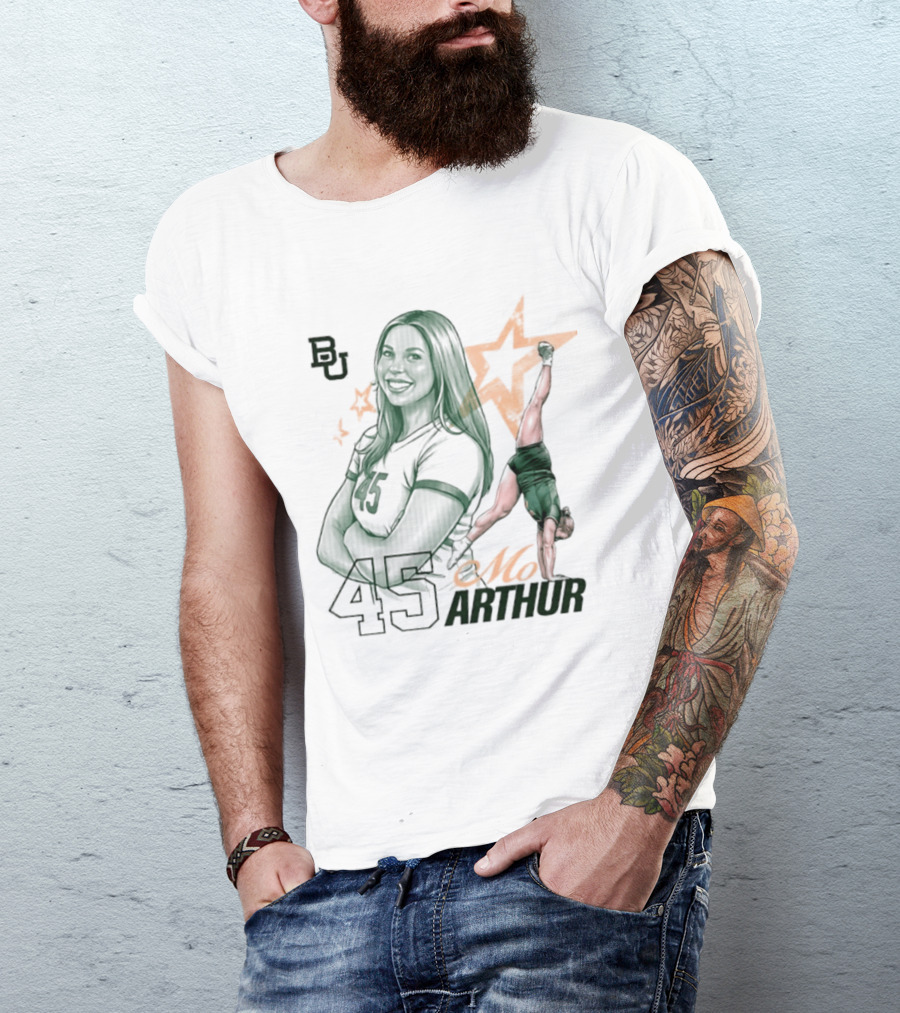 BU Mo Arthur 45 Baylor Bears NCAA Acrobatics & Tumbling T-Shirt