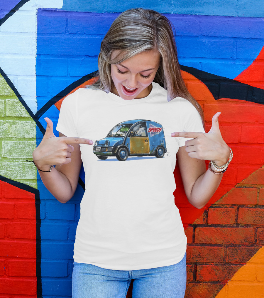 Speedy Couriers Alien Driver In Blue Hoon Van T-Shirt