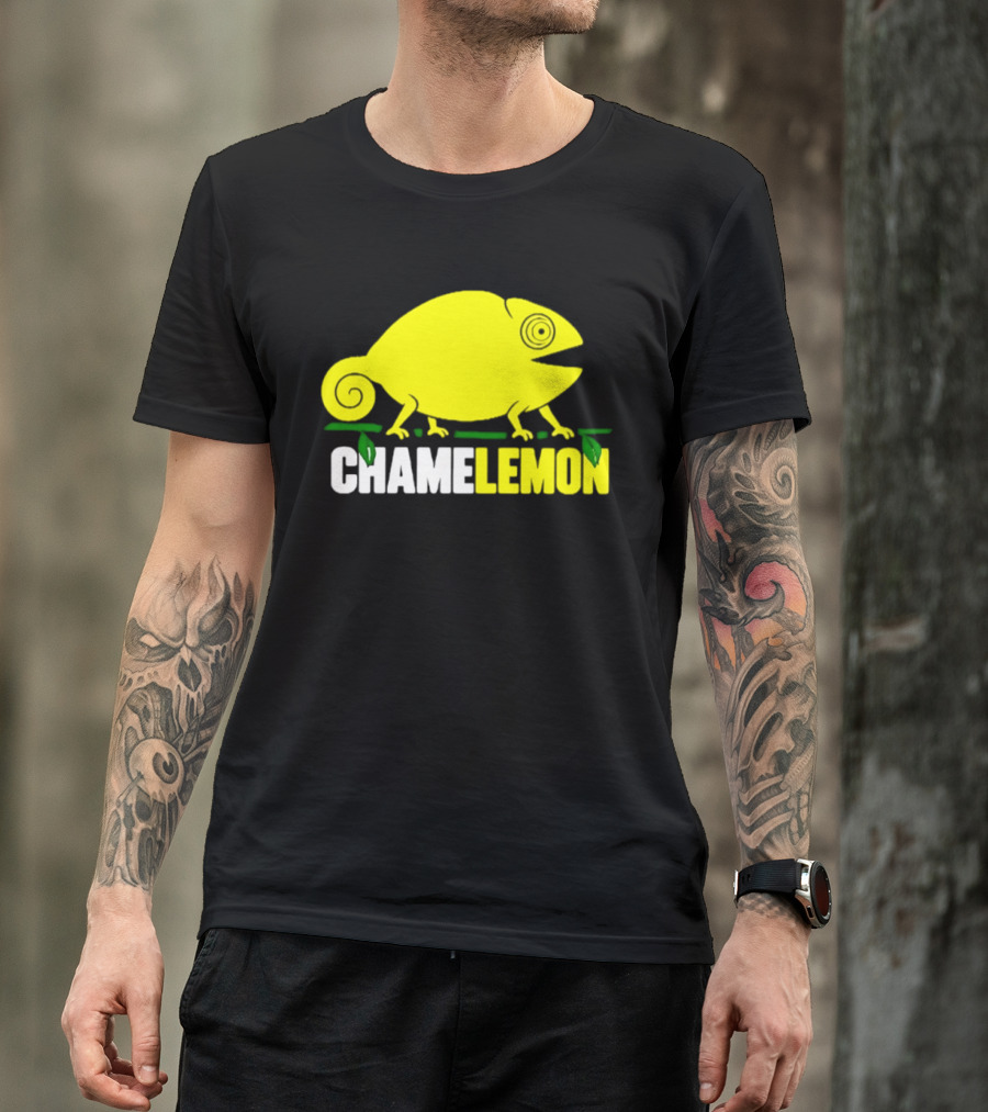 Chamelemon Chameleon Lemon Blend With Leaf Accent T-Shirt