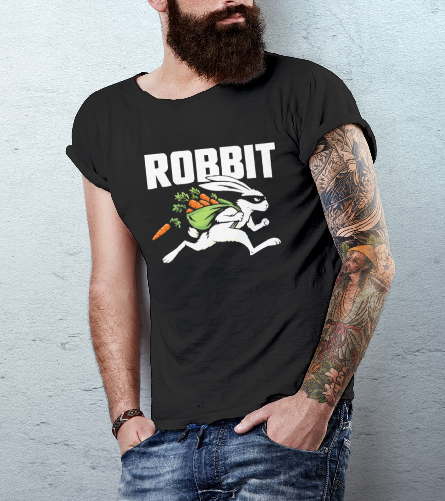 Robbit Rabbit Thief Robber Bunny With Carrots T-Shirt