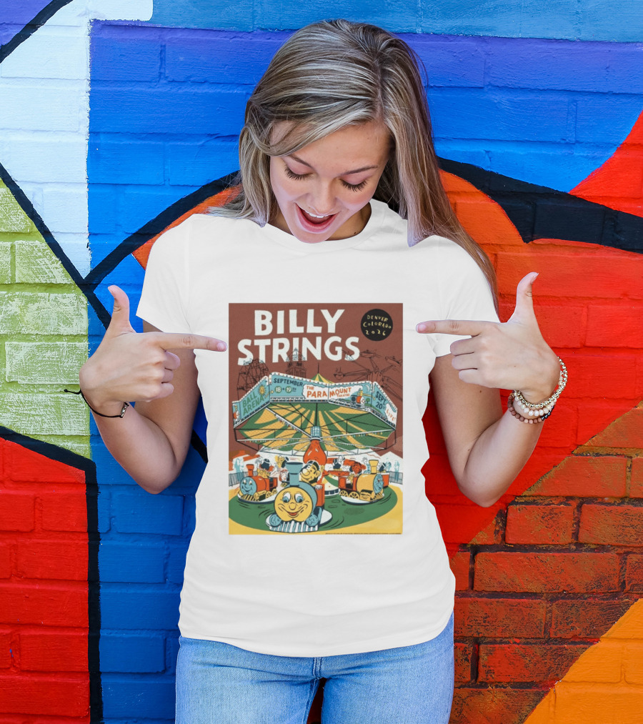 Billy Strings Denver Colorado Event Ball Arena September 18 19 2026 The Paramount Theatre T-Shirt