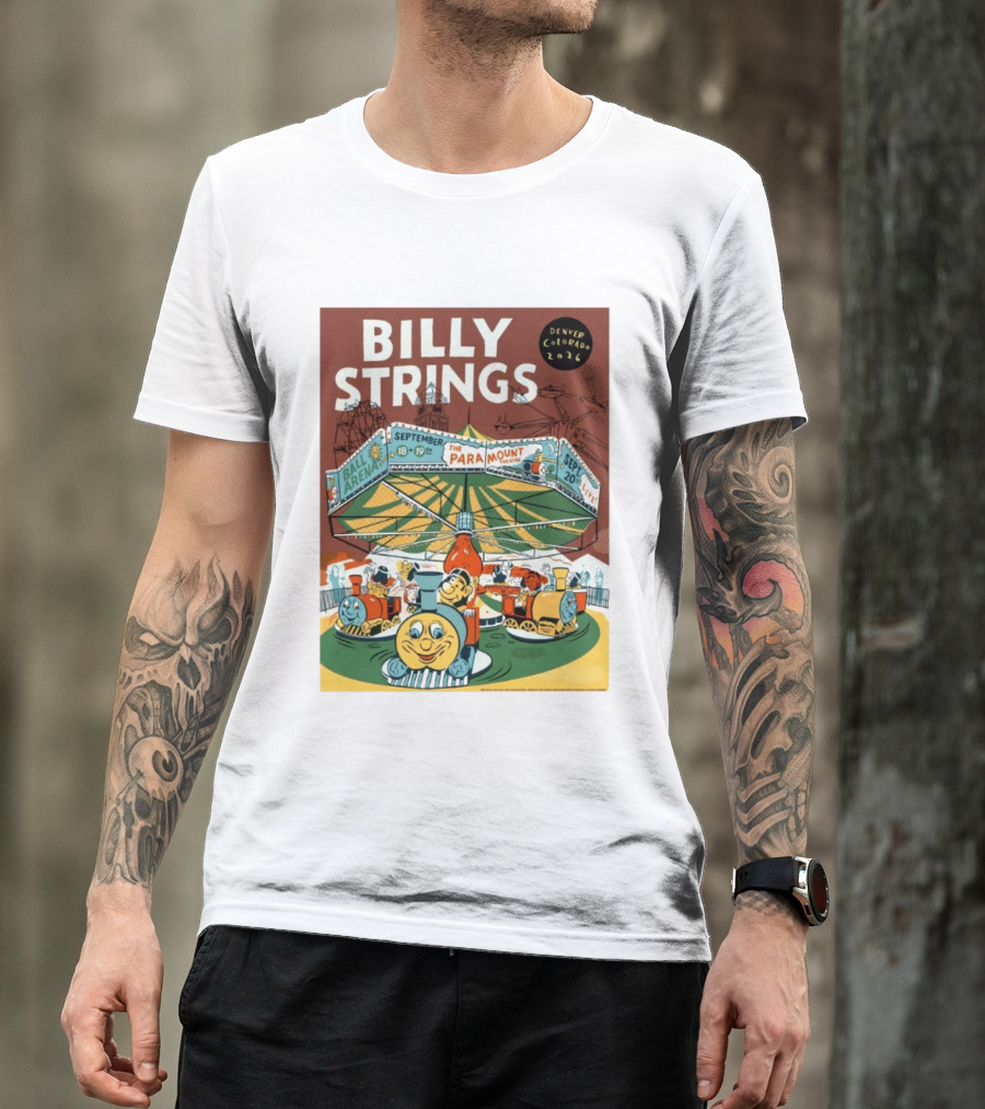Billy Strings Denver Colorado Event Ball Arena September 18 19 2026 The Paramount Theatre T-Shirt