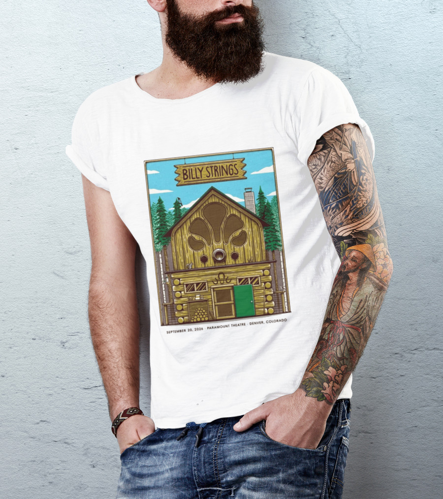 Billy Strings Fall Tour 2026 Paramount Theatre Denver September 20 Mike Tallman T-Shirt