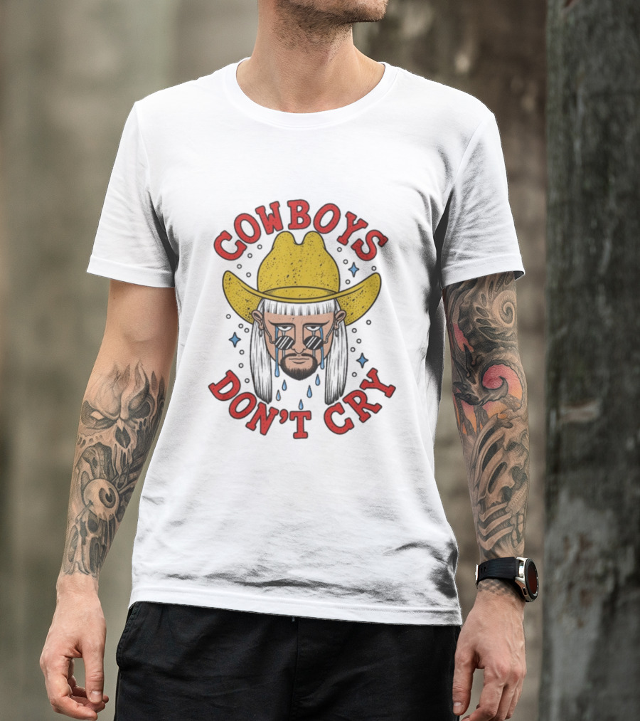 Oliver Tree Cowboys Don't Cry Yellow Hat And Sunglasses T-Shirt