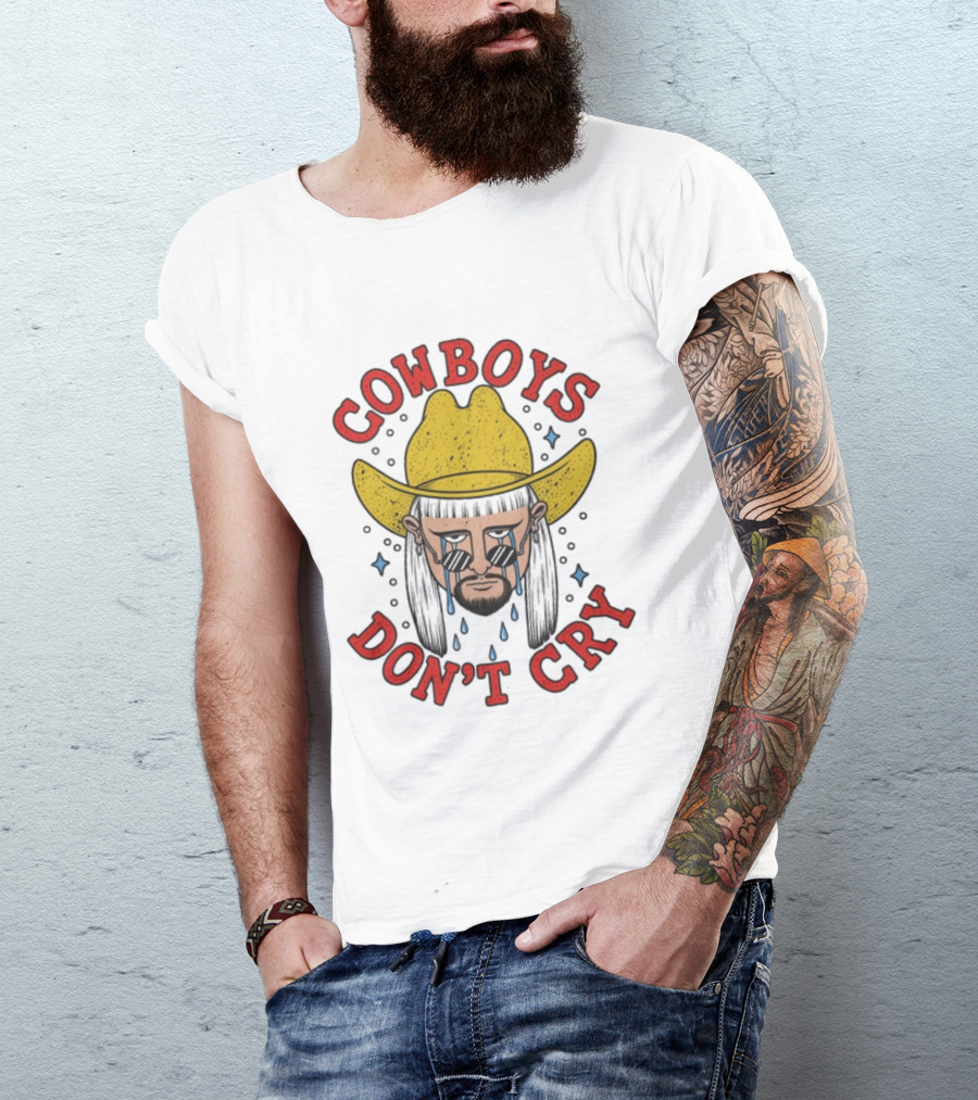 Oliver Tree Cowboys Don't Cry Yellow Hat And Sunglasses T-Shirt