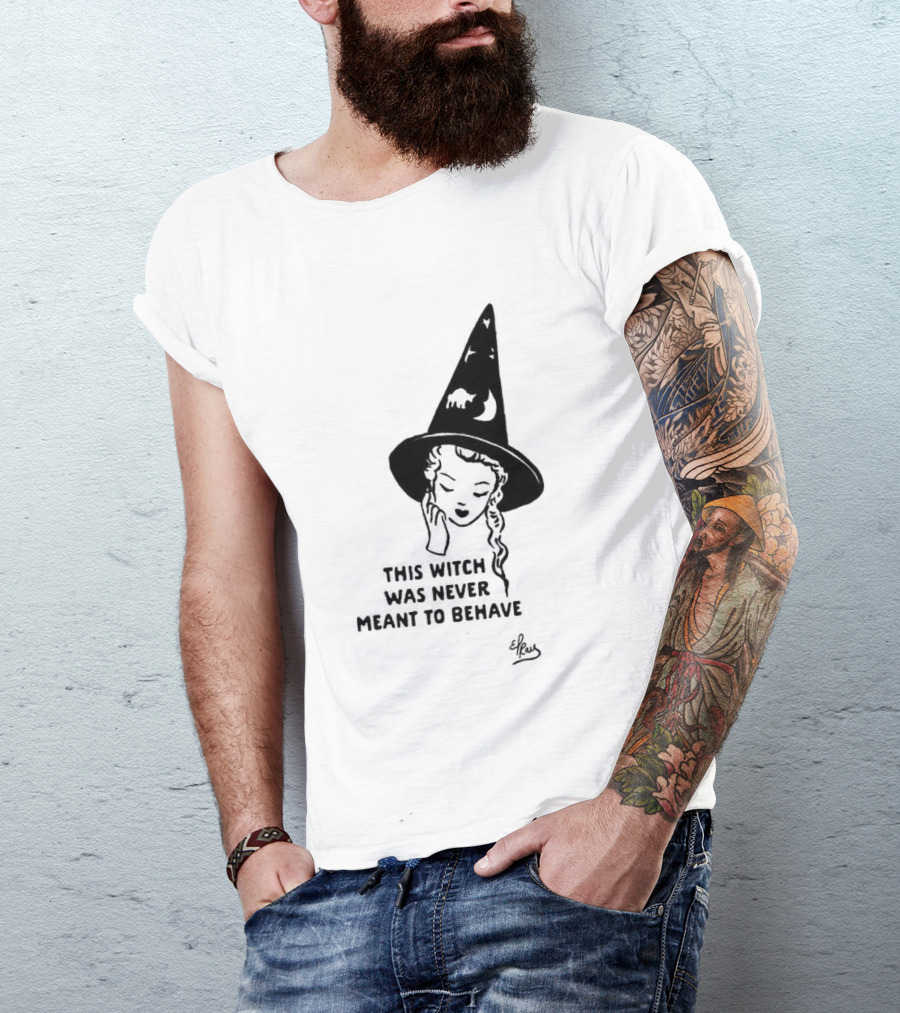 Witch Hat Girl This Witch Was Never Meant To Behave Aesthetic T-Shirt