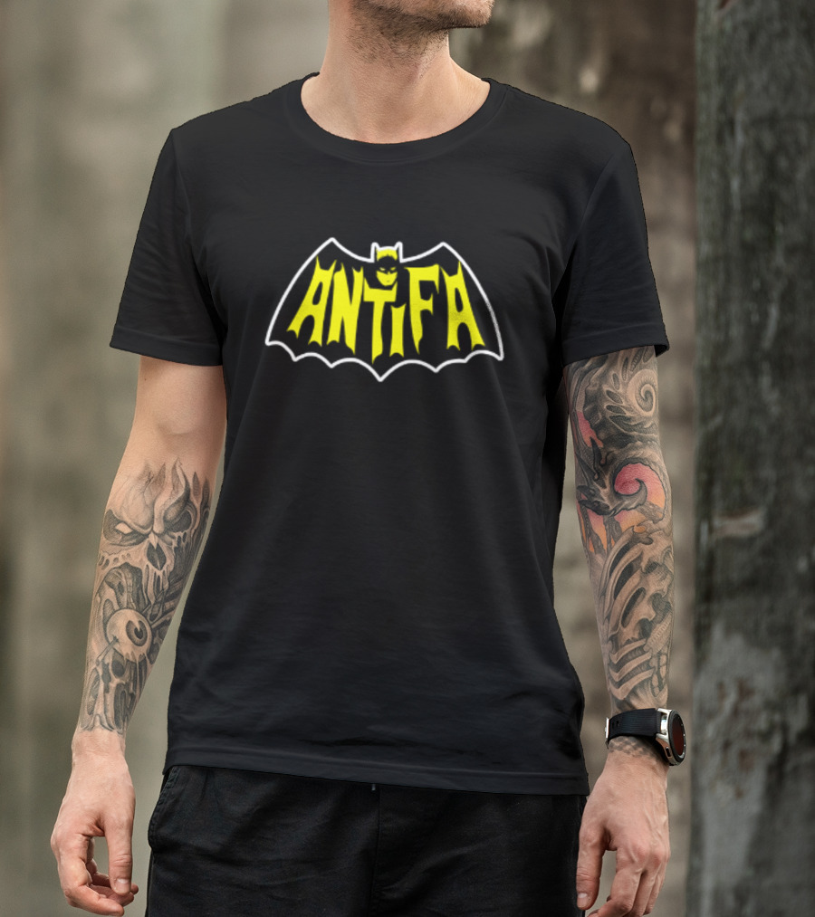 Antifa Batman Logo Style Comic T-Shirt
