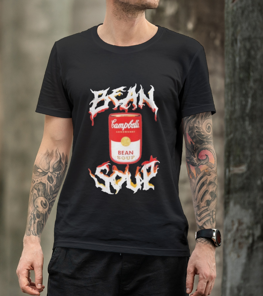 Campbell's Condensed Bean Soup Can With Flame T-Shirt