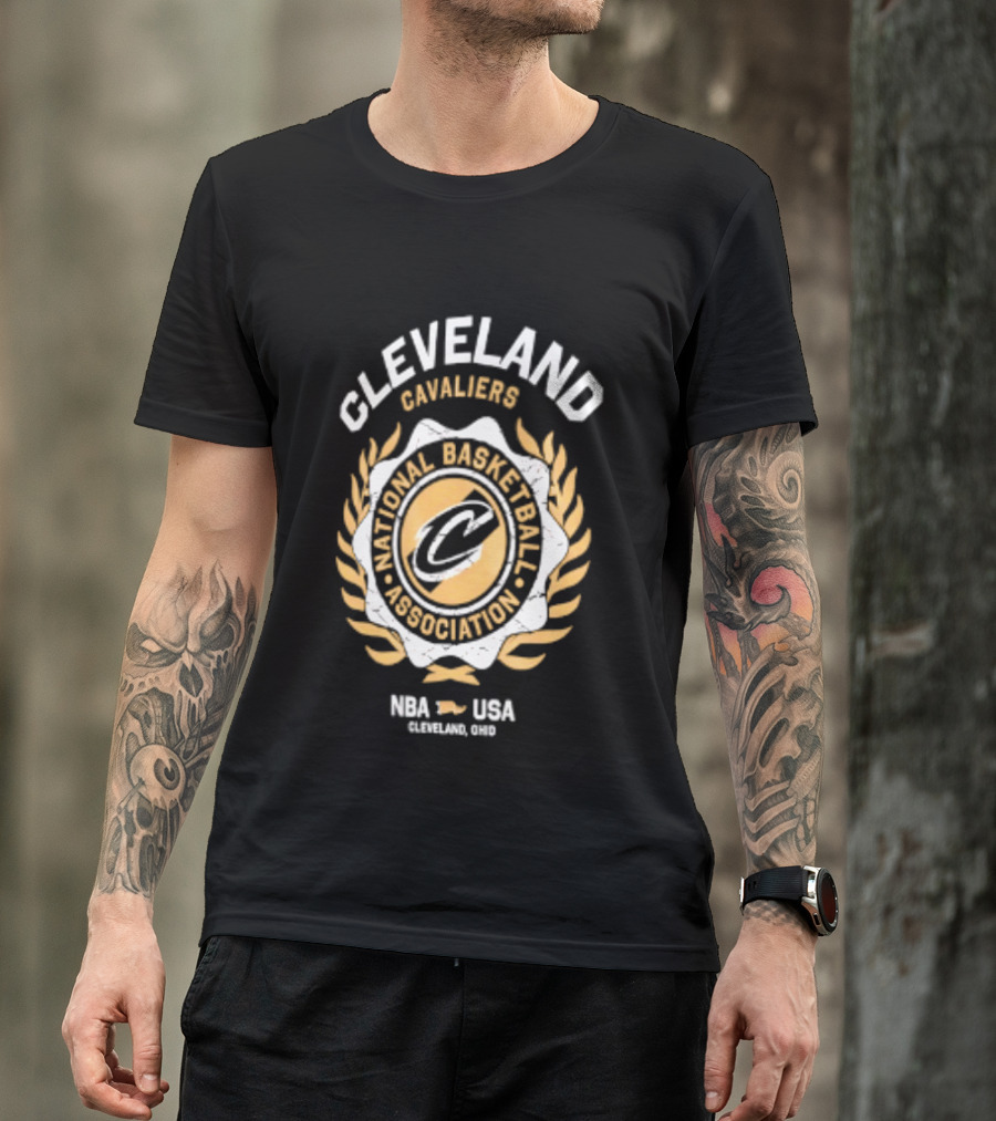 Cleveland Cavaliers National Basketball Association Laurel Crest NBA USA 2026 T-Shirt