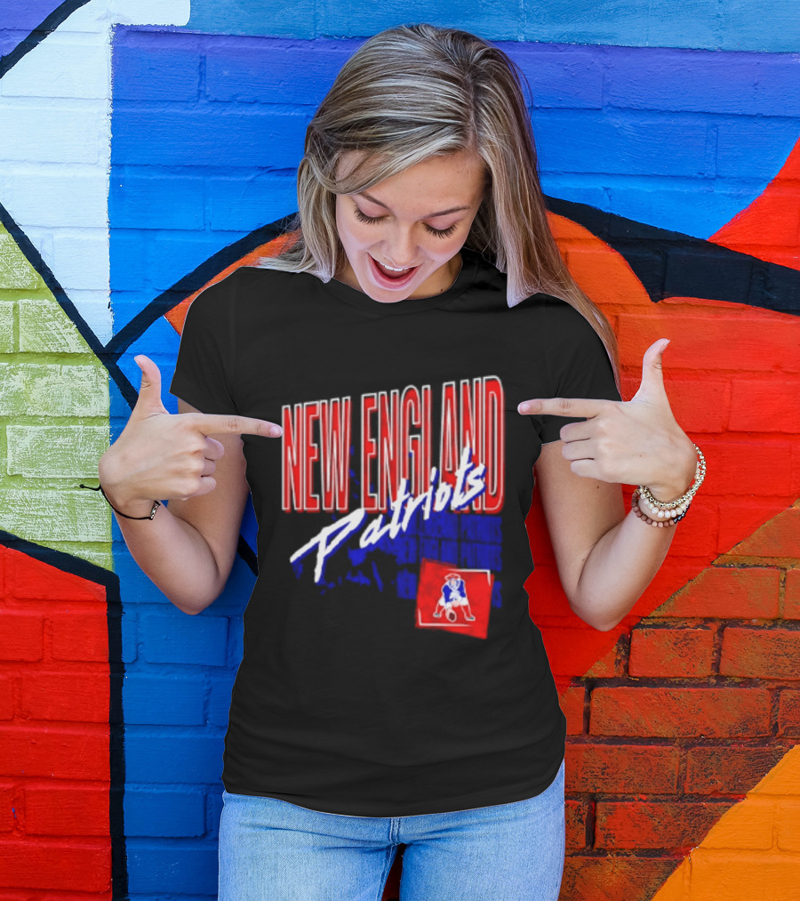 New England Patriots Red White Team Sports T-Shirt