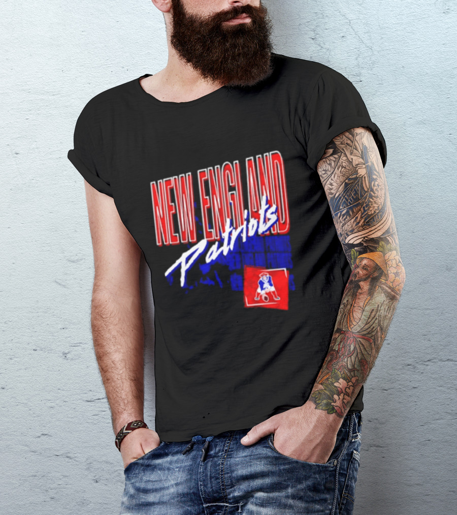 New England Patriots Red White Team Sports T-Shirt