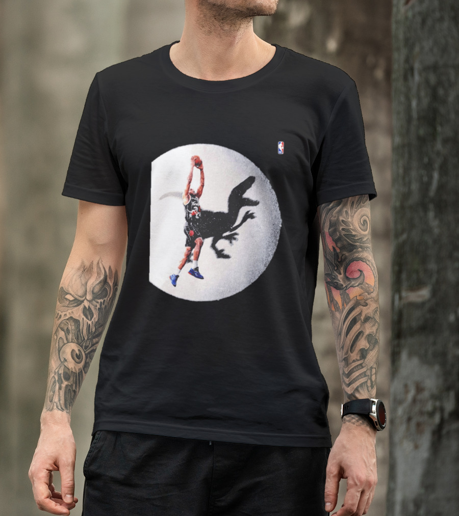 Kawhi Leonard Toronto Raptors Shadow Dunk With Raptor Silhouette Basketball T-Shirt