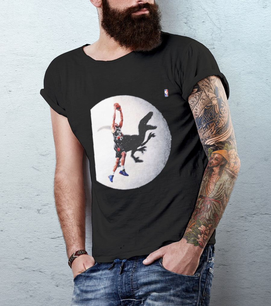 Kawhi Leonard Toronto Raptors Shadow Dunk With Raptor Silhouette Basketball T-Shirt