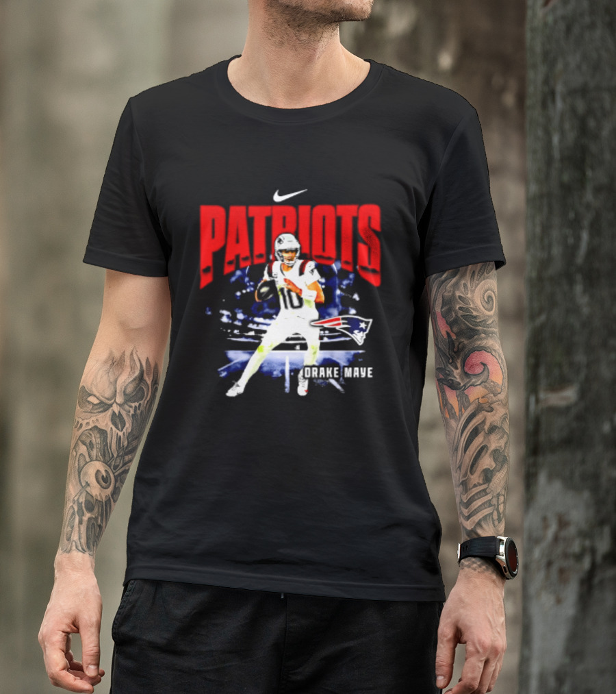 Nike Patriots Drake Maye Football Player Max90 T-Shirt