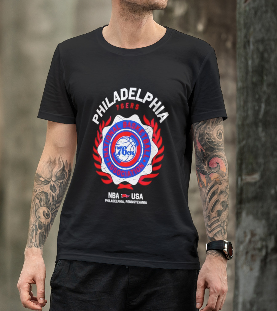 Philadelphia 76ers NBA USA National Basketball Association Laurel Crest 2026 T-Shirt