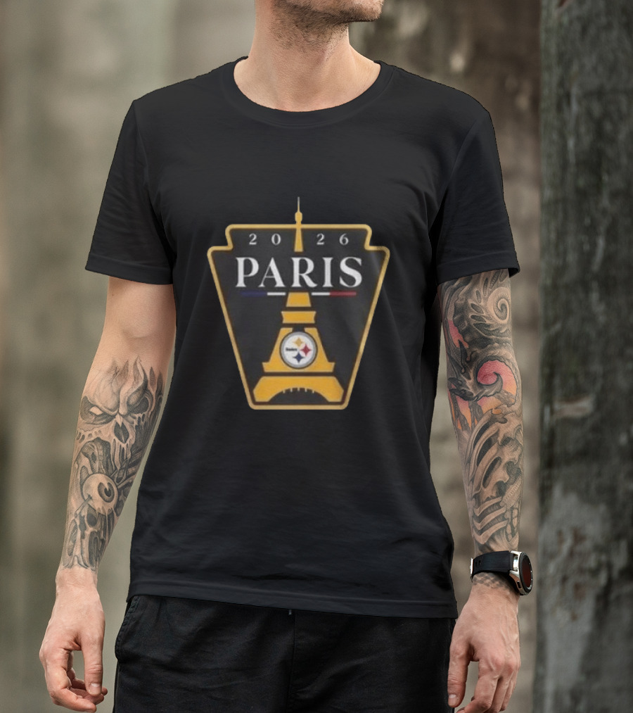 Pittsburgh Steelers 2026 Paris Eiffel Tower Event T-Shirt