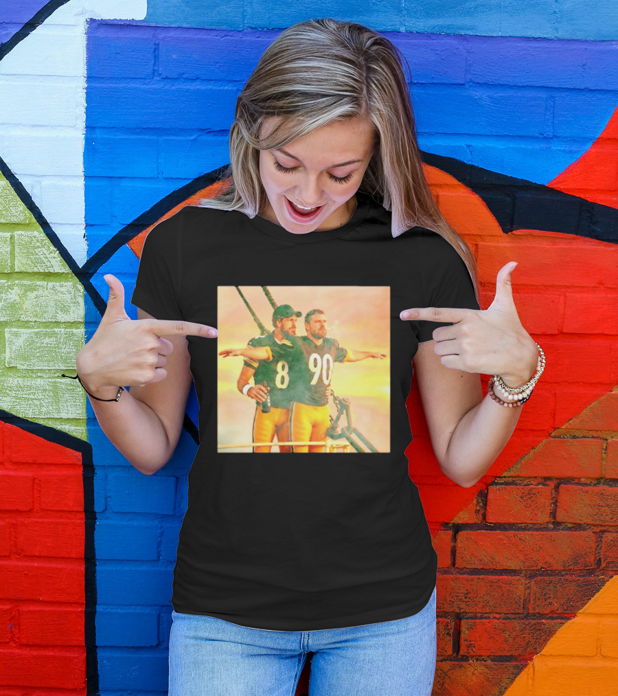 Aaron Rodgers TJ Watt Pittsburgh Steelers Titanic Crossover 8 90 T-Shirt