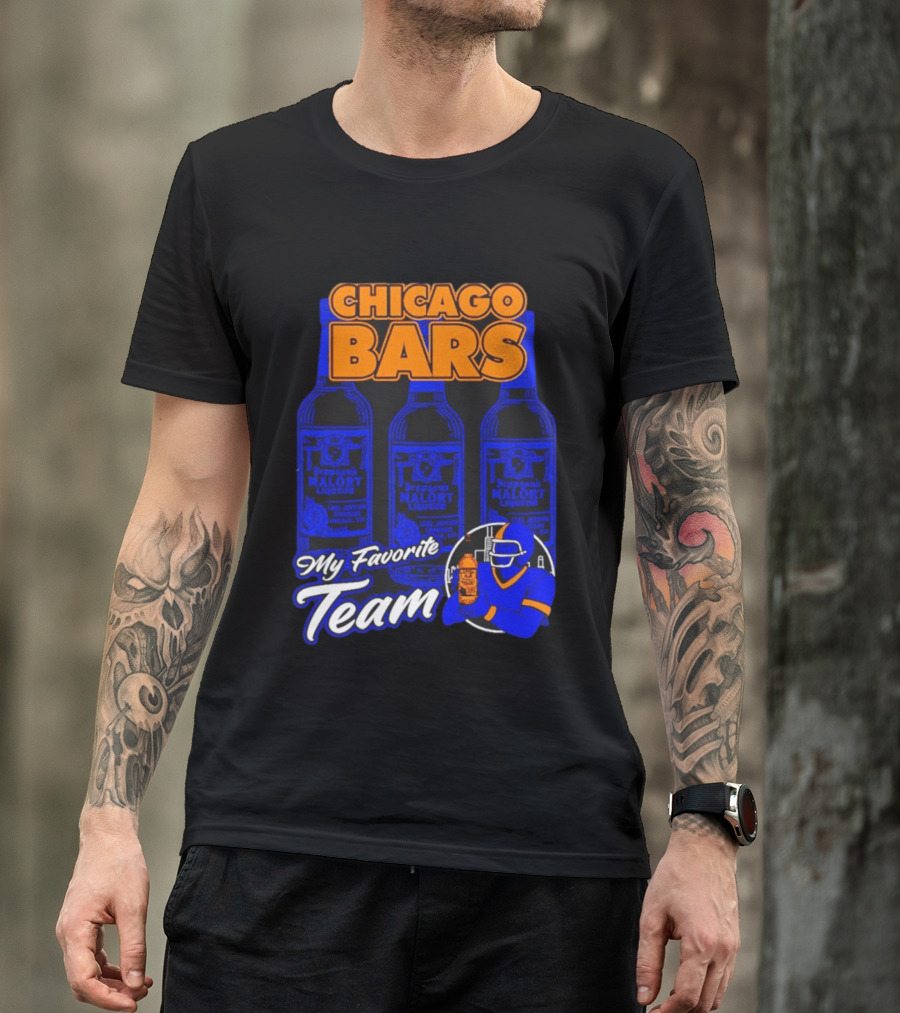 Chicago Bars Malört My Favorite Team Sports Fan T-Shirt