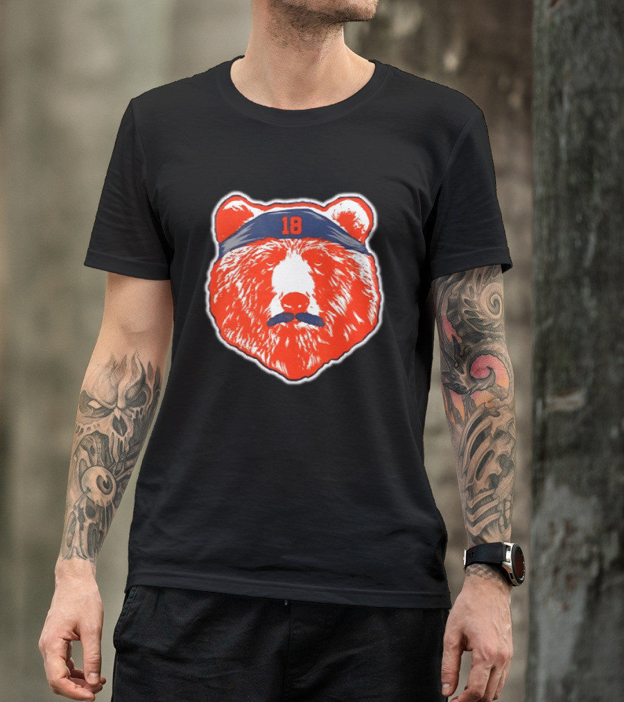 Caleb Williams Chicago Bears Mustache Bear Headband 18 T-Shirt