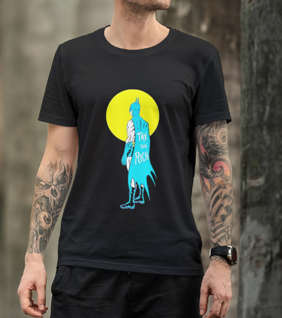 Tax The Rich Batman Yellow Moon T-Shirt