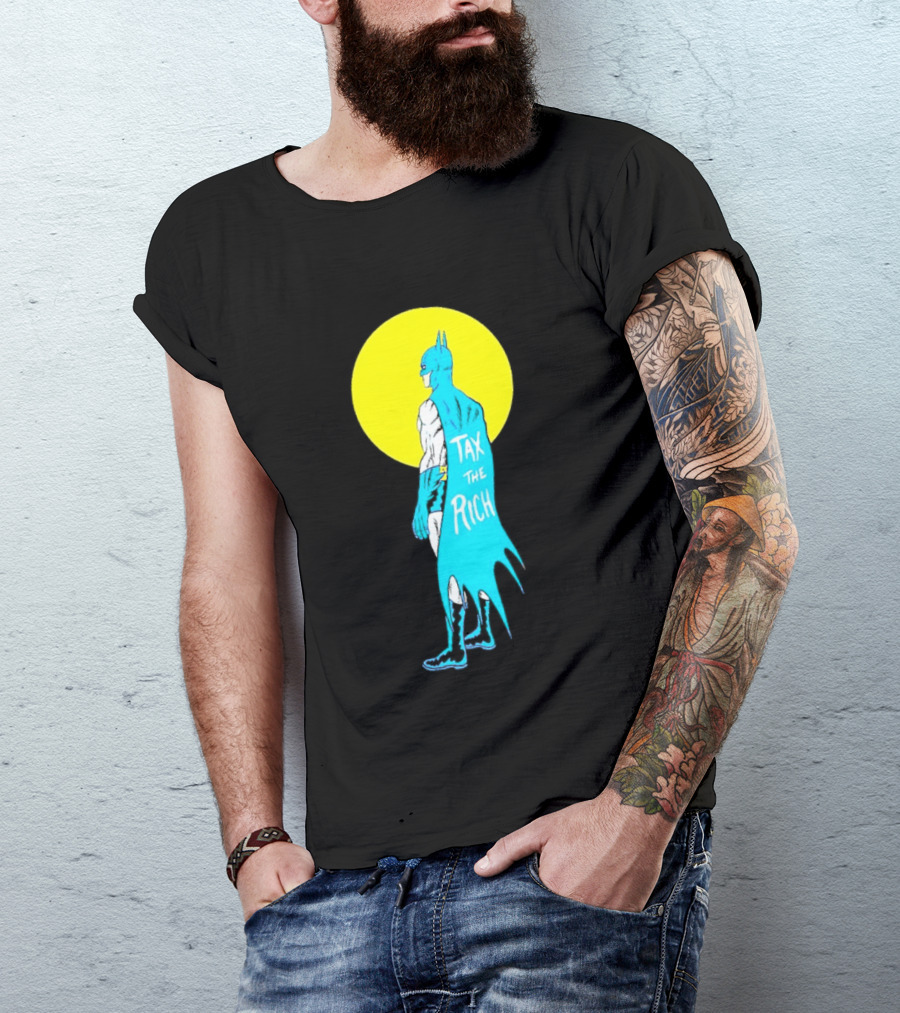 Tax The Rich Batman Yellow Moon T-Shirt