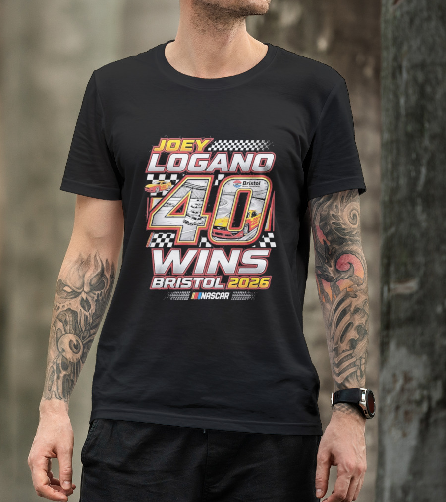 Joey Logano 40 Wins Bristol 2026 NASCAR T-Shirt