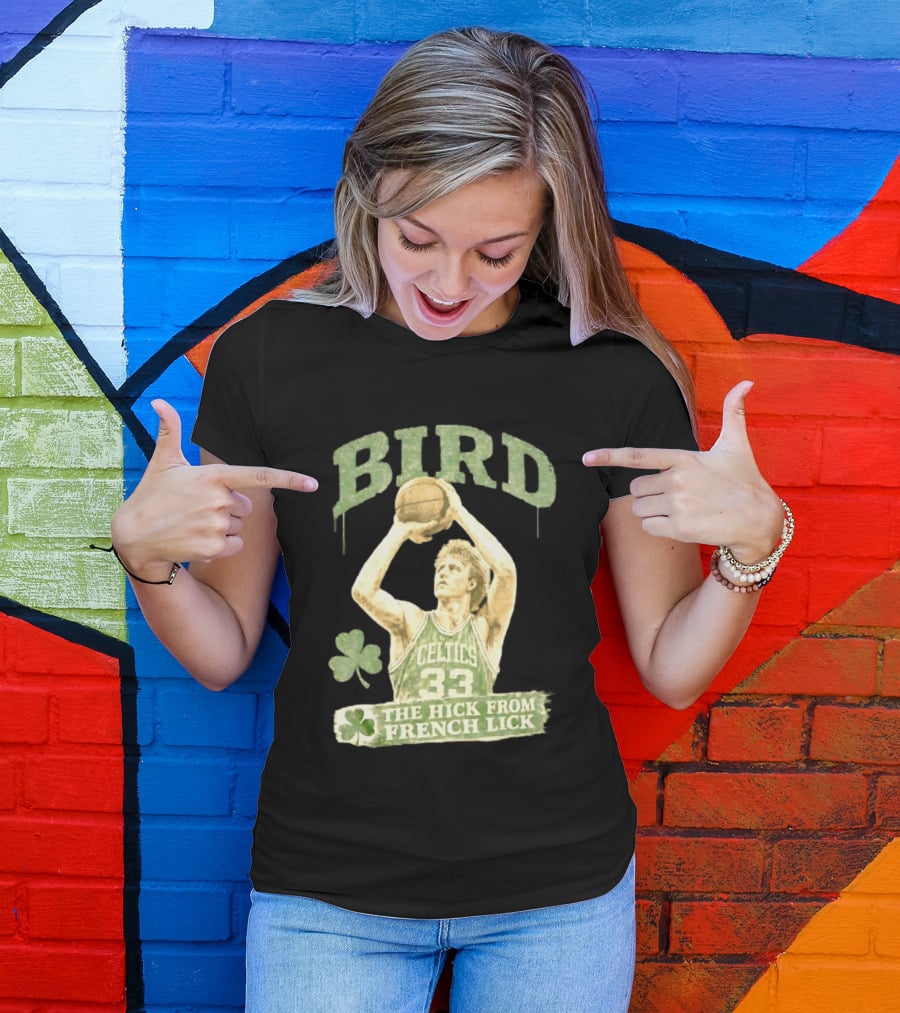 Larry Bird Celtics 33 The Hick From French Lick Basketball Legend T-Shirt