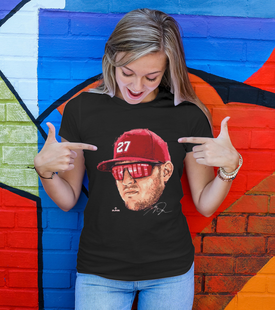 Mike Trout Los Angeles 27 Hat Reflective Sunglasses T-Shirt