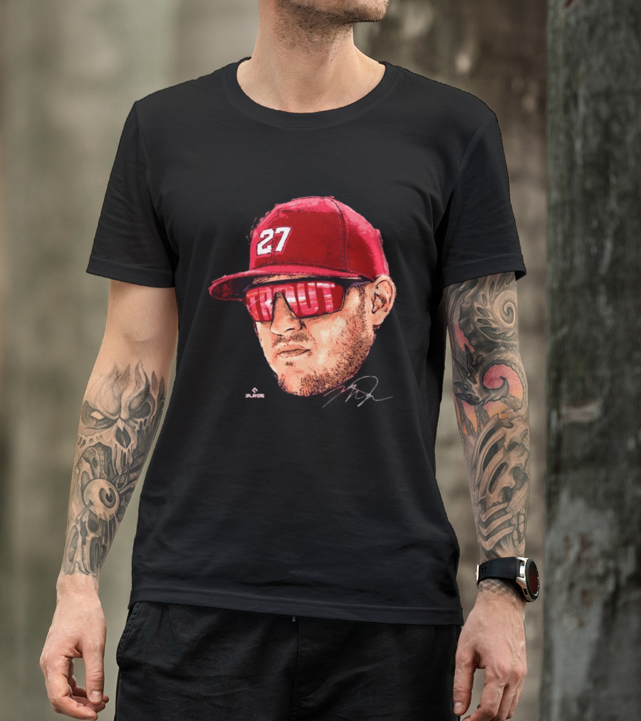 Mike Trout Los Angeles 27 Hat Reflective Sunglasses T-Shirt